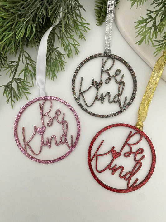 Be Kind acrylic ornament