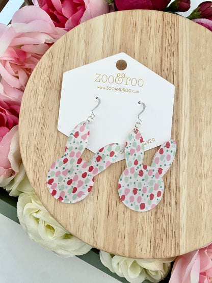 Easter Bunny Spring Confetti Earrings