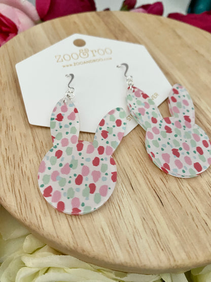 Easter Bunny Spring Confetti Earrings