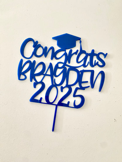 Personalized Graduation Cake Topper