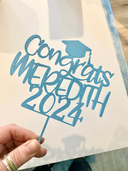 Personalized Graduation Cake Topper