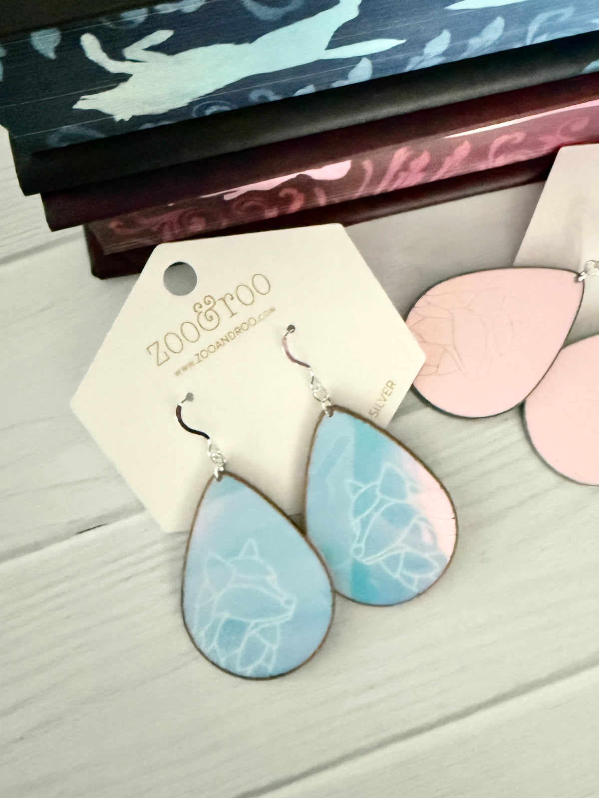 The Tears - Dire Bound Opal Iridescent Wolf Earrings