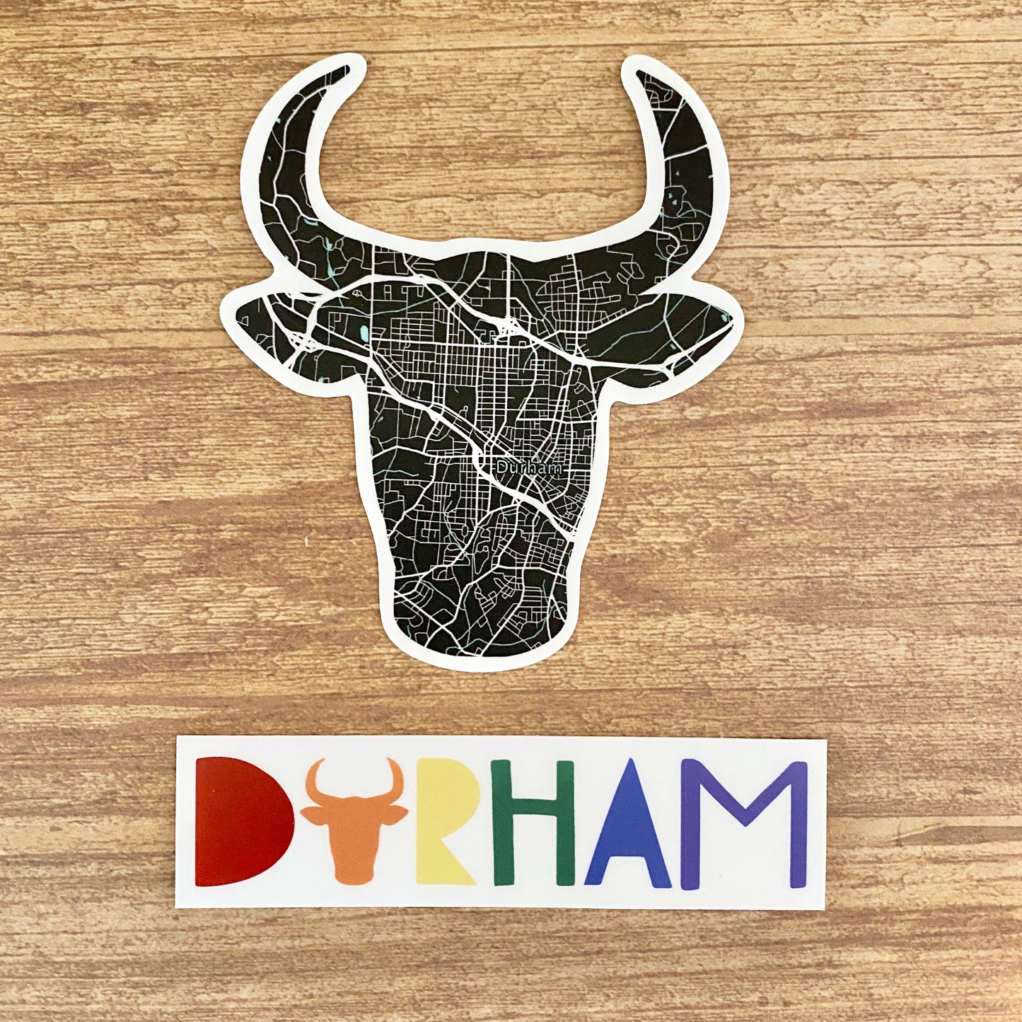 Durham map sticker