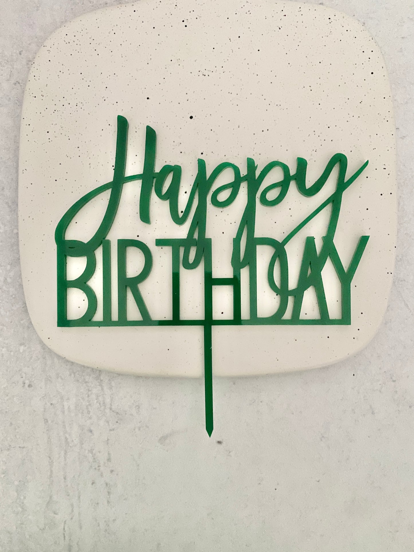 Happy Birthday Double Font Cake Topper