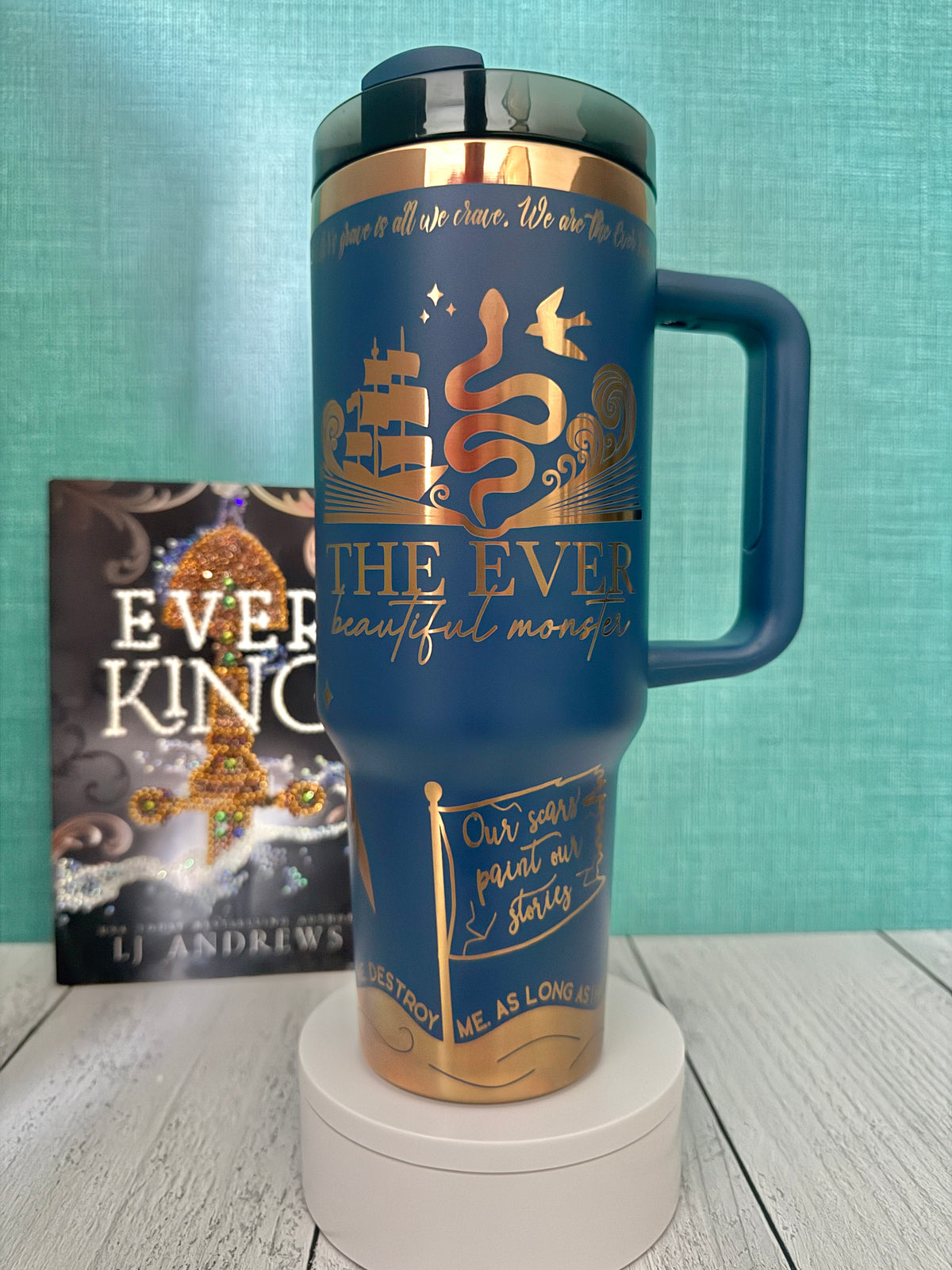 Ever King 40 oz engraved full wrap tumbler