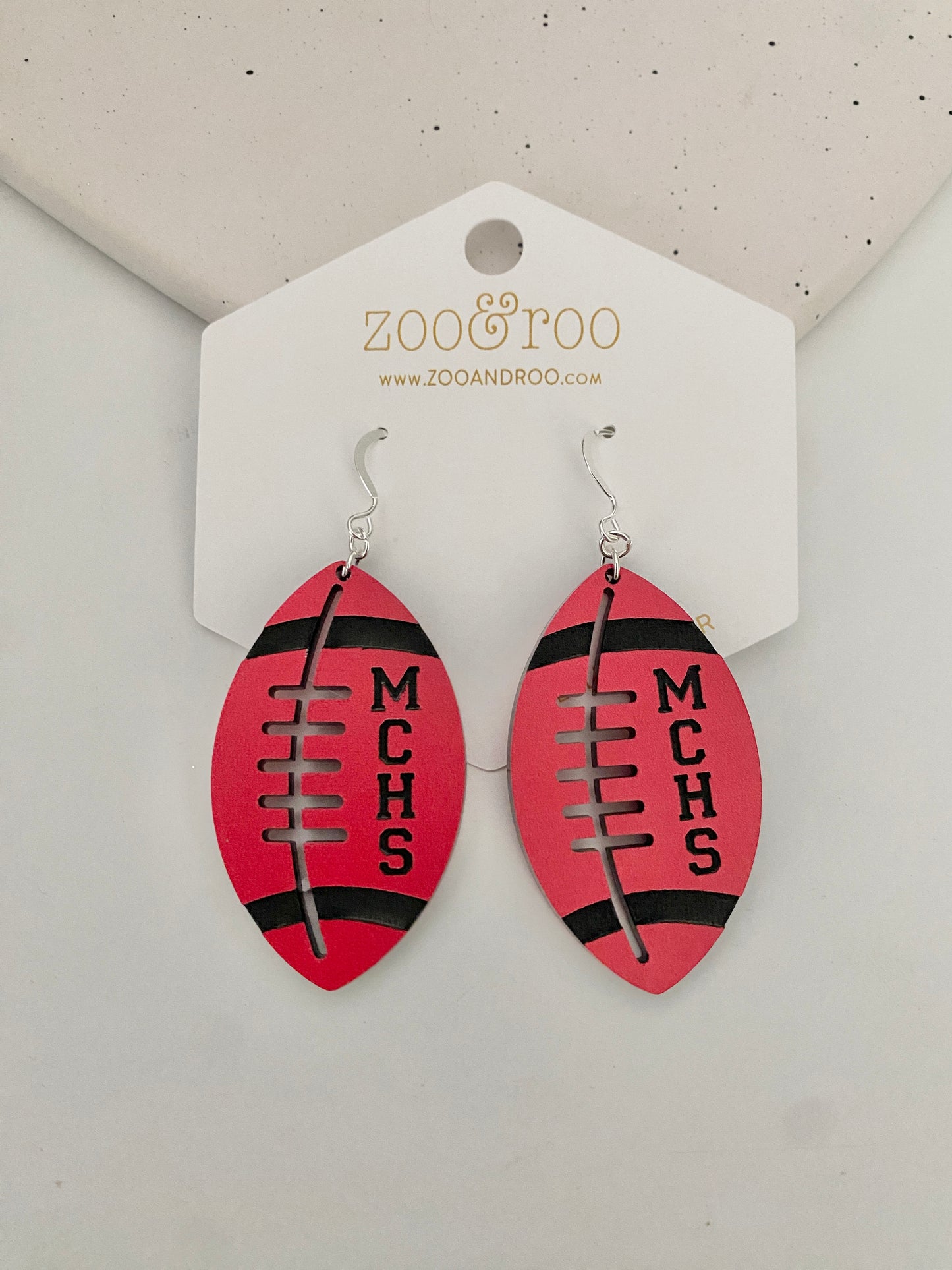 Customizable football earrings