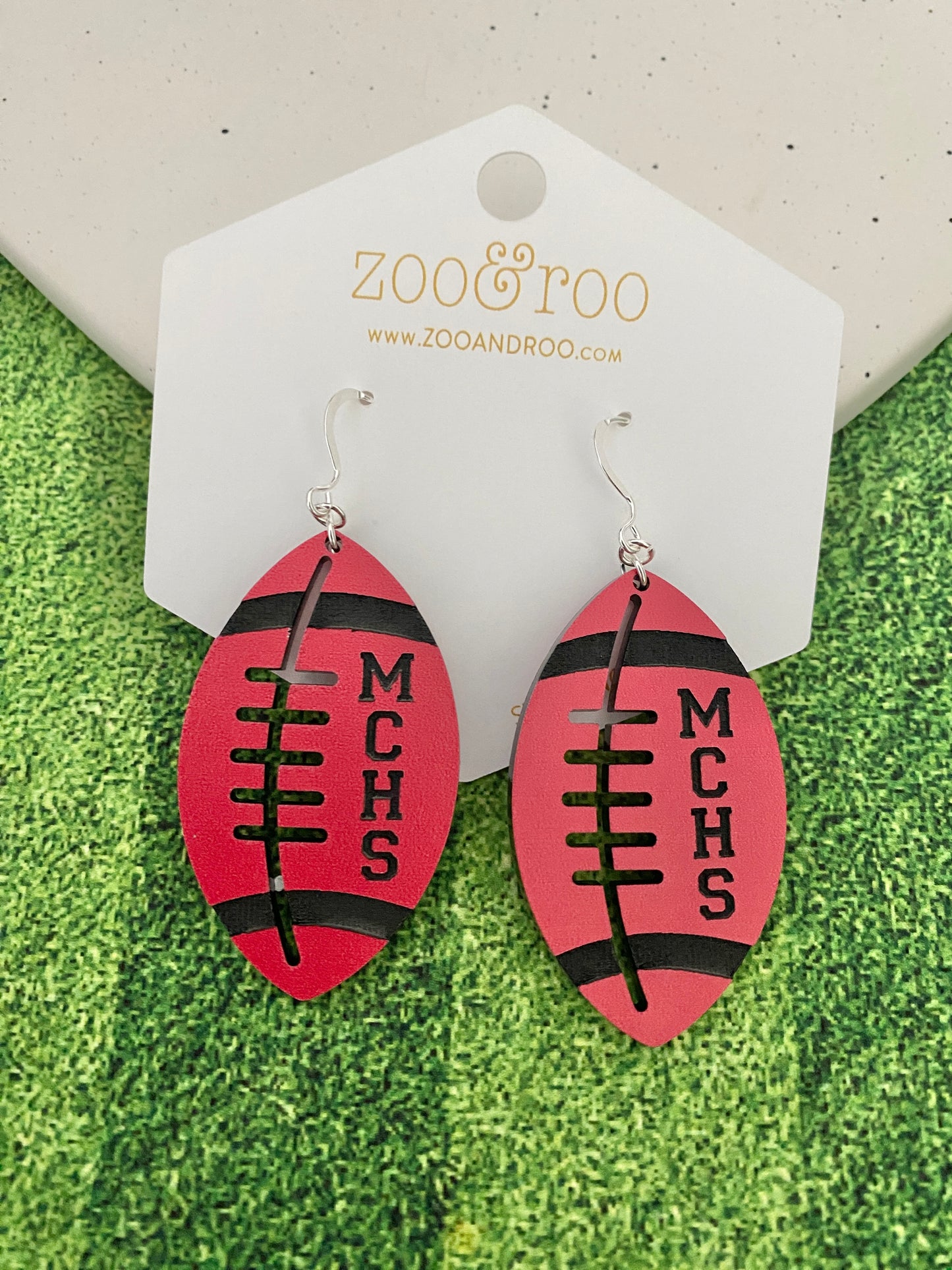 Customizable football earrings