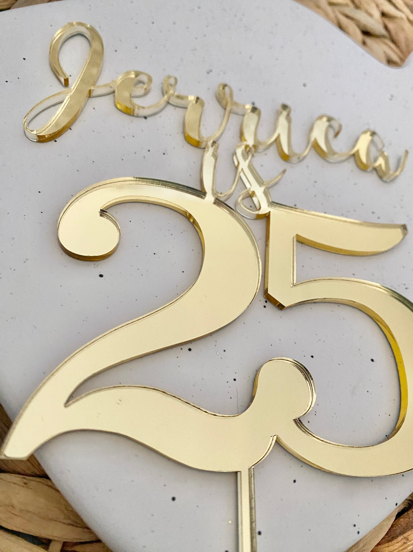 Name & Number Cake Topper