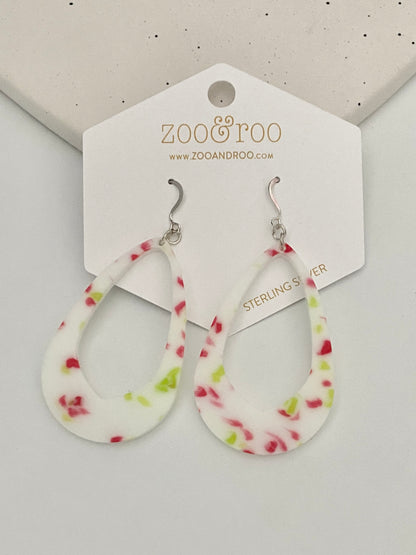 Christmas Terrazzo Olivia Teardrop Earrings