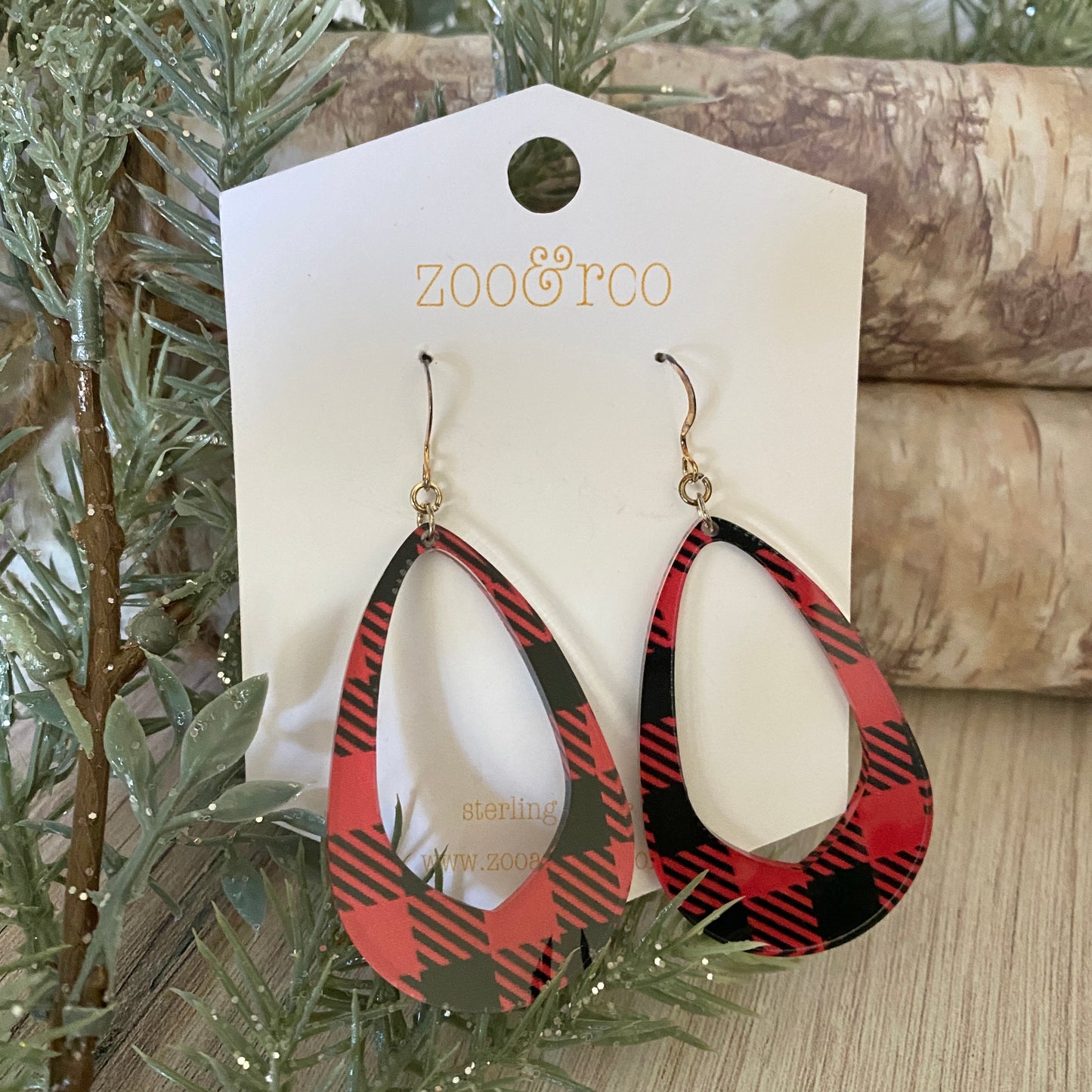 Buffalo Plaid Olivia Teardrop Earrings