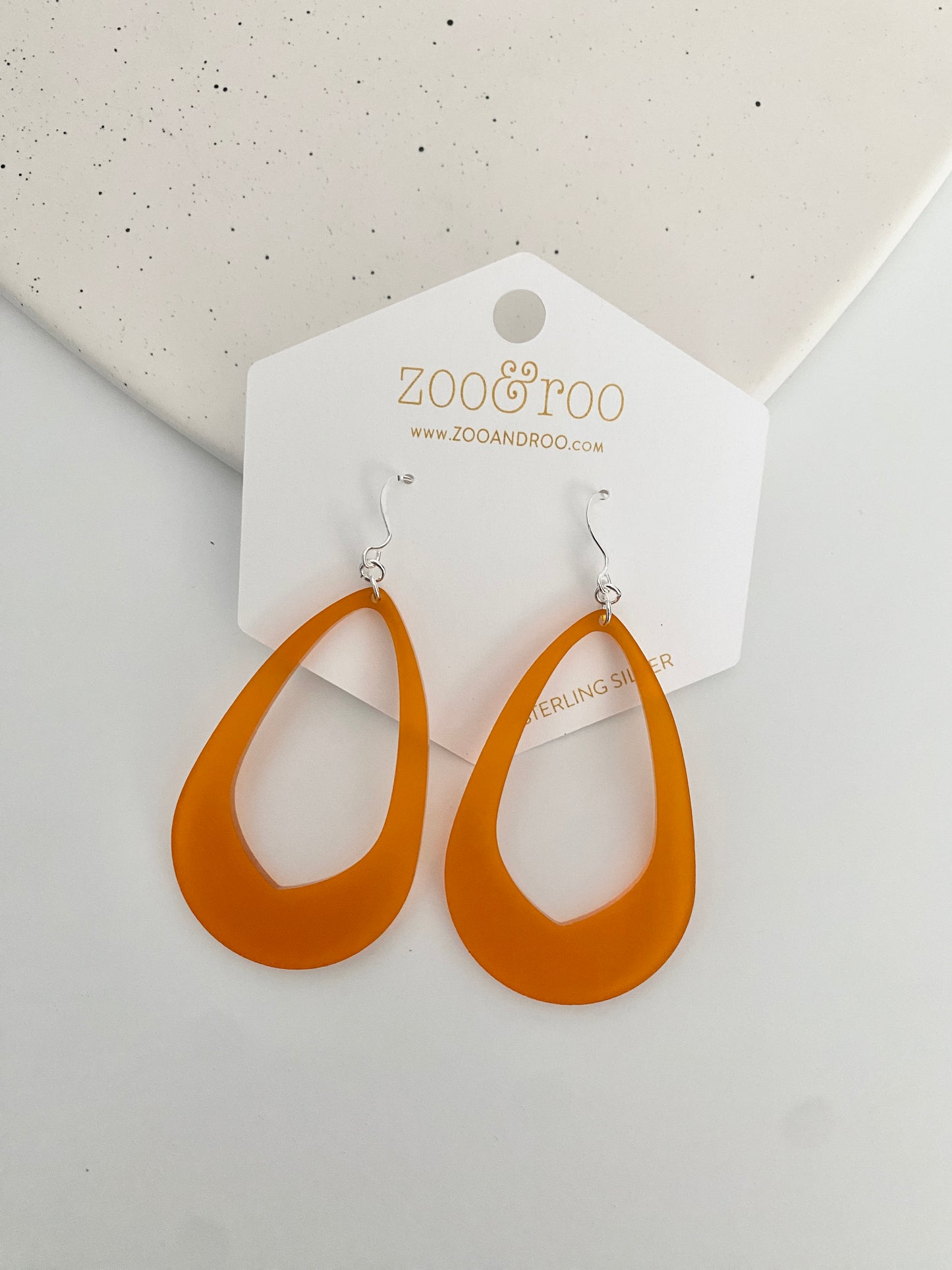 Olivia Frosted Teardrop Earrings