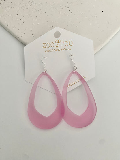 Olivia Frosted Teardrop Earrings