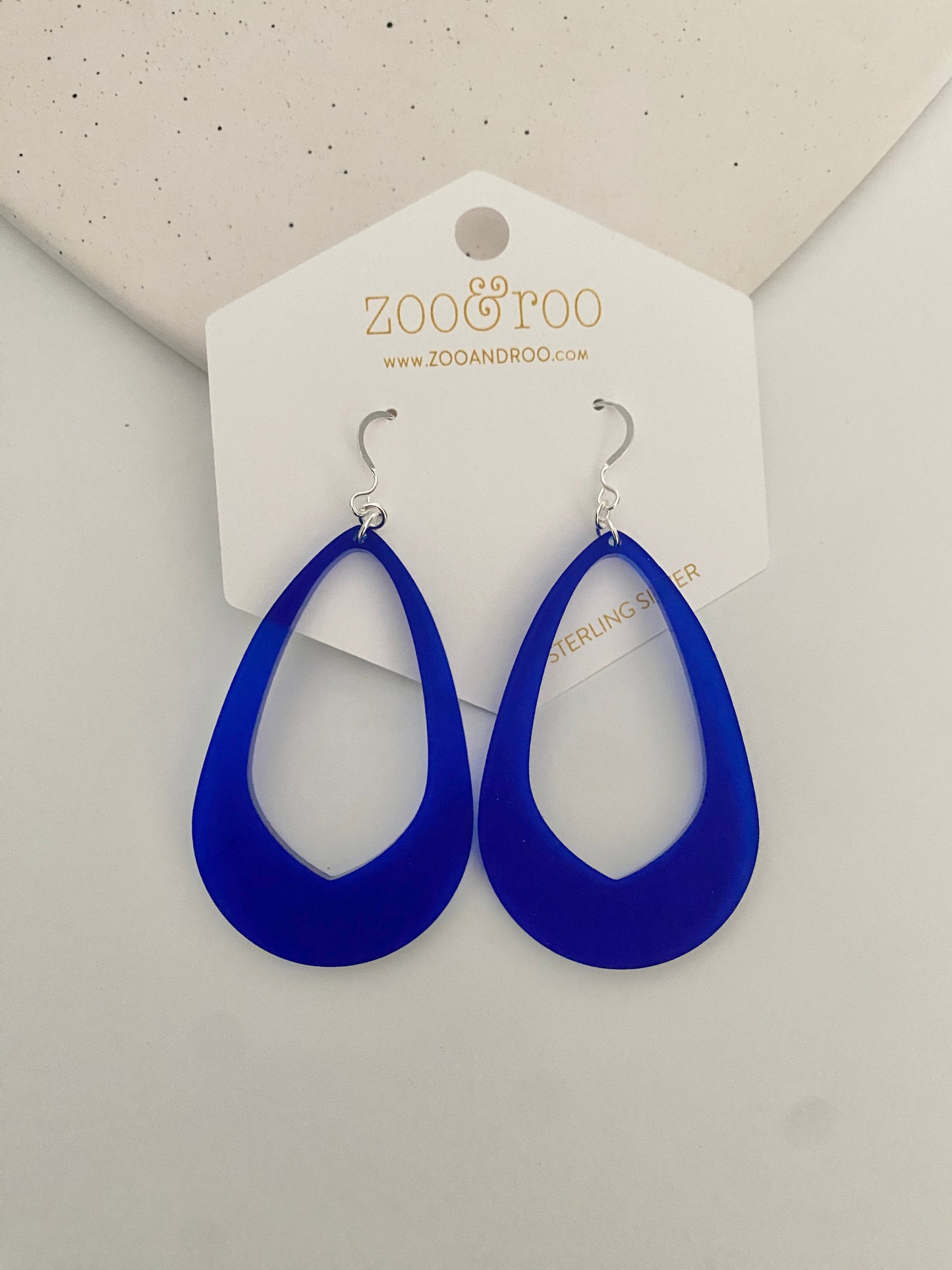 Olivia Frosted Teardrop Earrings