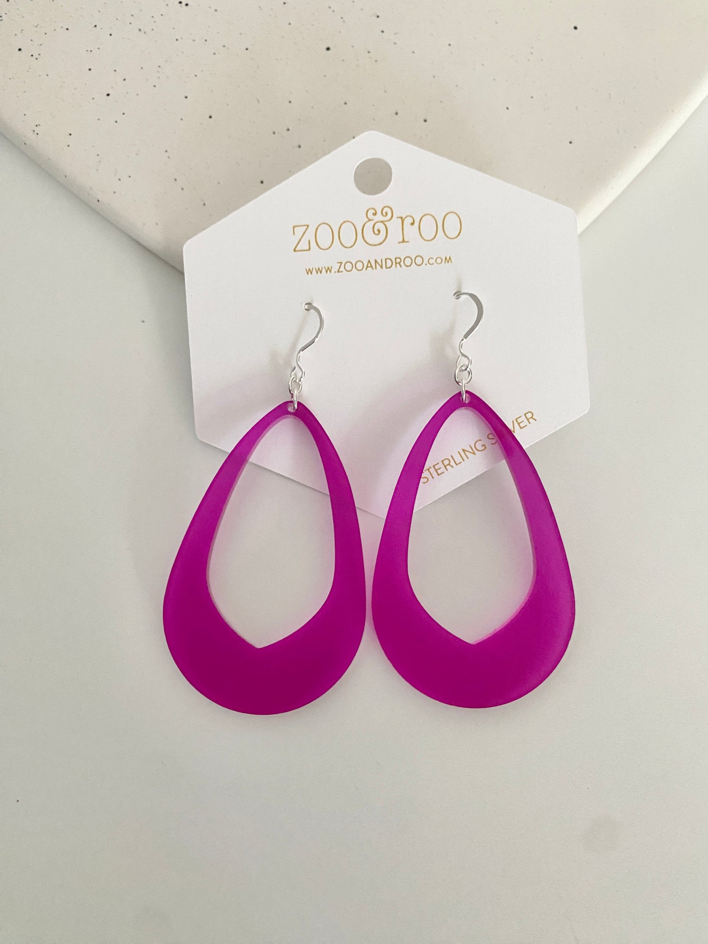 Olivia Frosted Teardrop Earrings