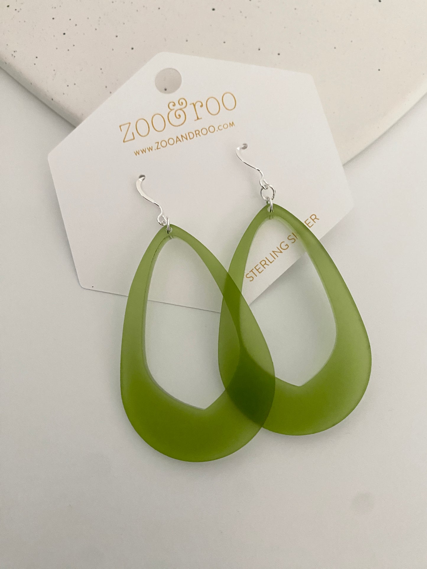 Olivia Frosted Teardrop Earrings