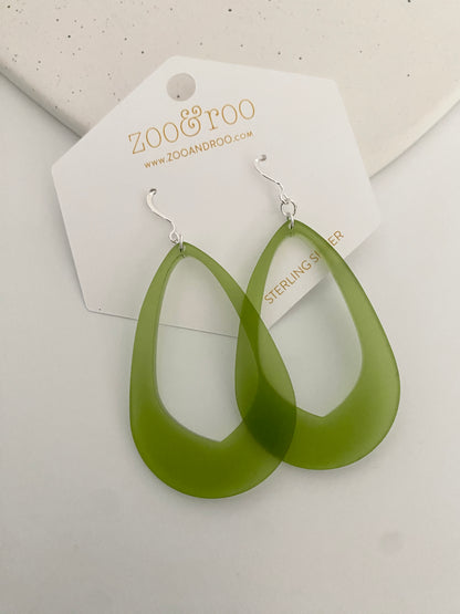 Olivia Frosted Teardrop Earrings