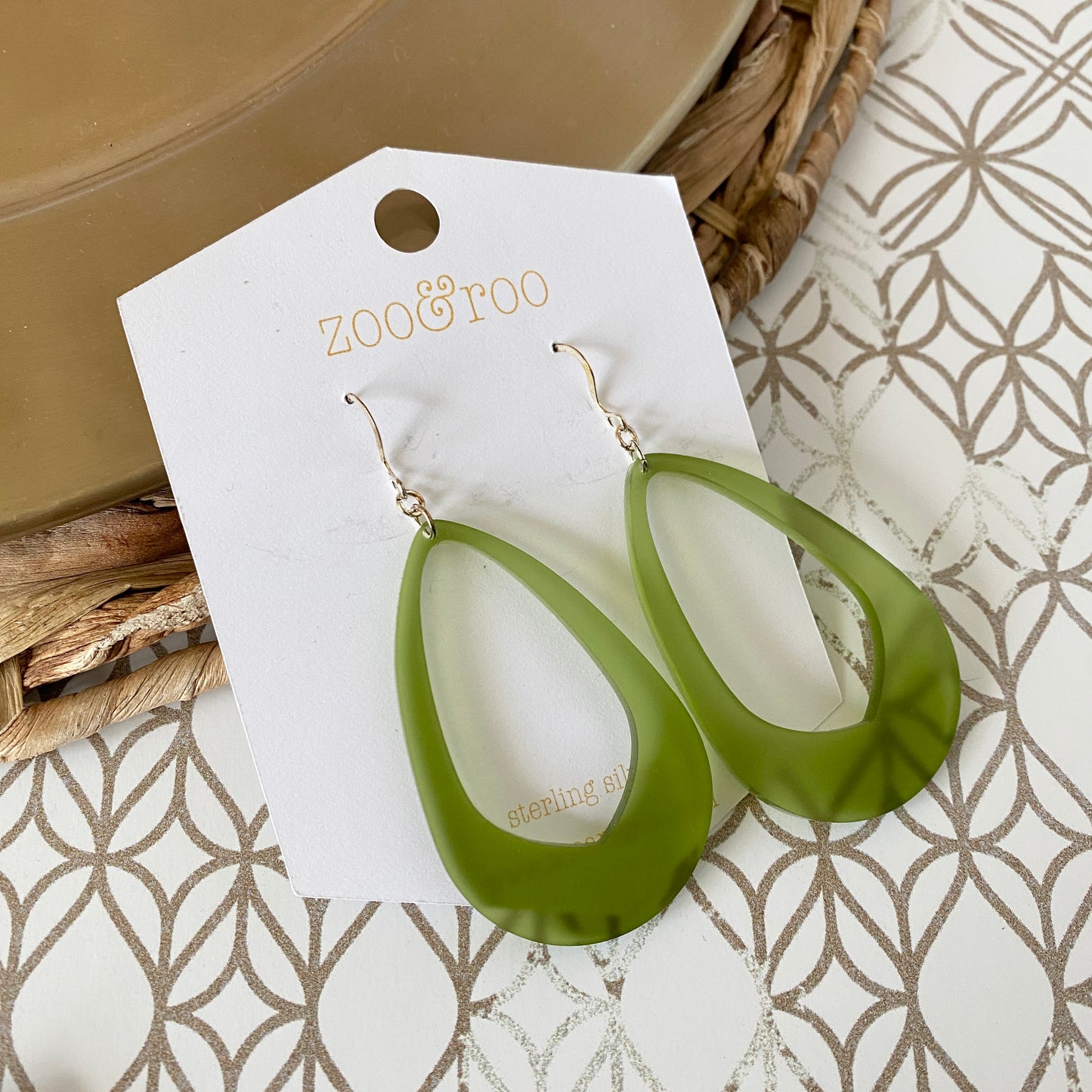 Olivia Frosted Teardrop Earrings