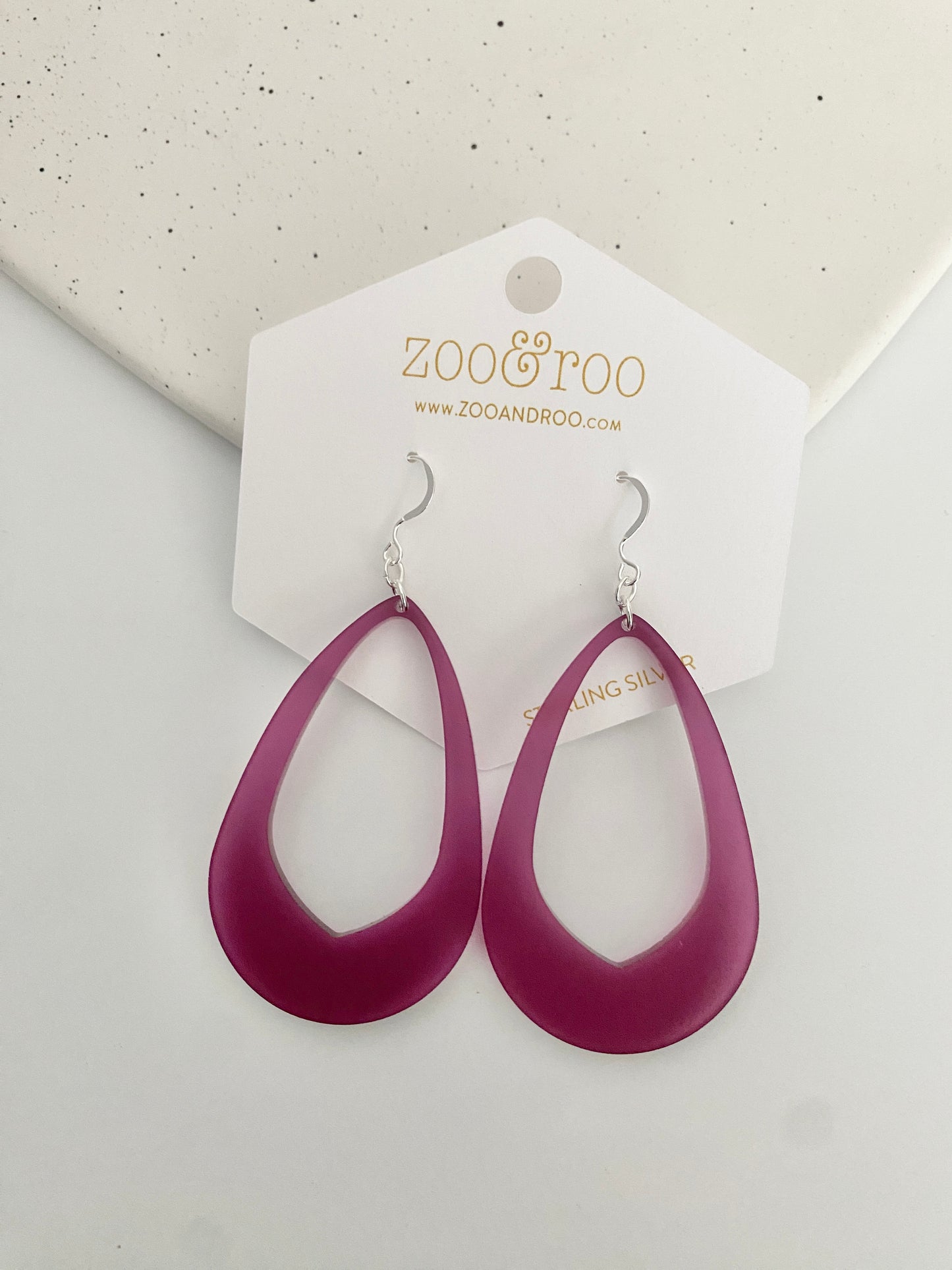 Olivia Frosted Teardrop Earrings