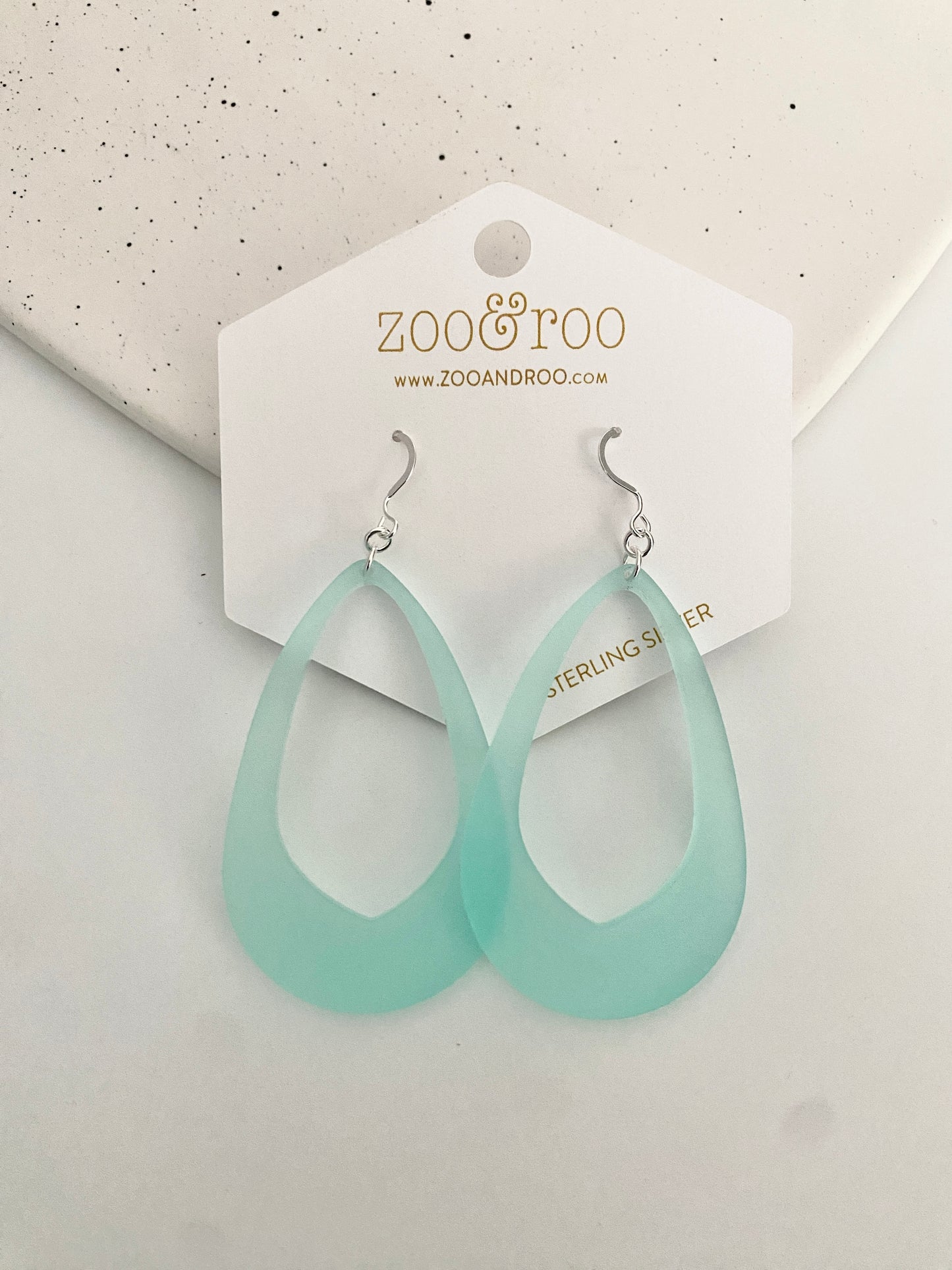 Olivia Frosted Teardrop Earrings