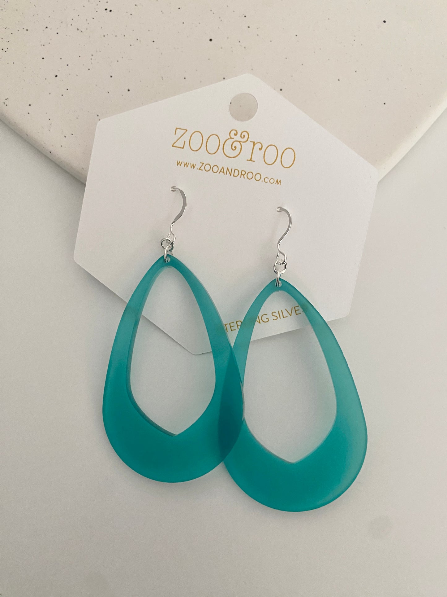 Olivia Frosted Teardrop Earrings