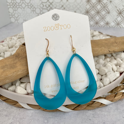 Olivia Frosted Teardrop Earrings