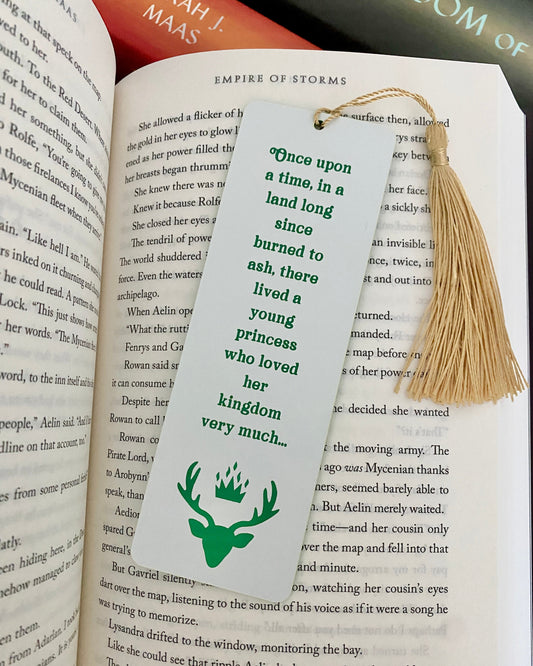 Once upon a time acrylic bookmark