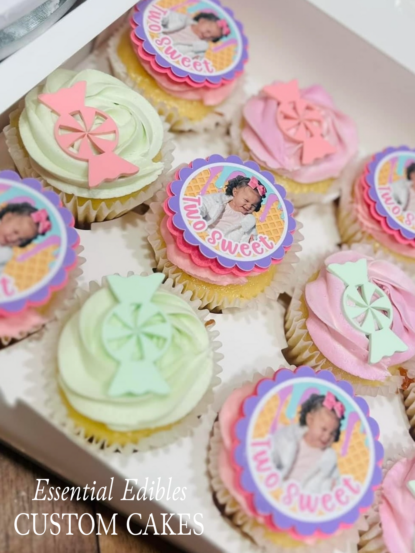 Peppermint Candy Cupcake Charms