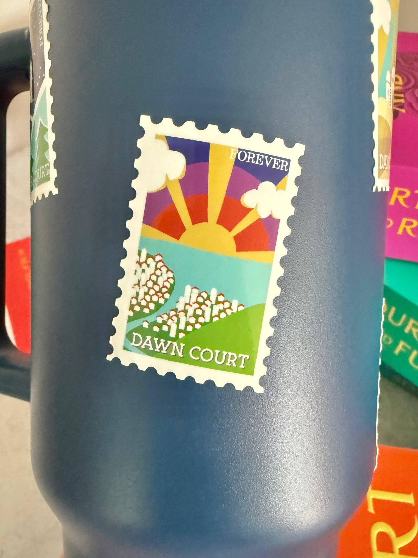 ACOTAR Prythian Courts Postage Stamp Sticker Dawn Court