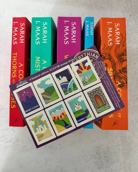ACOTAR Prythian Courts Postage Stamp Sticker Sheet (Set of 8)