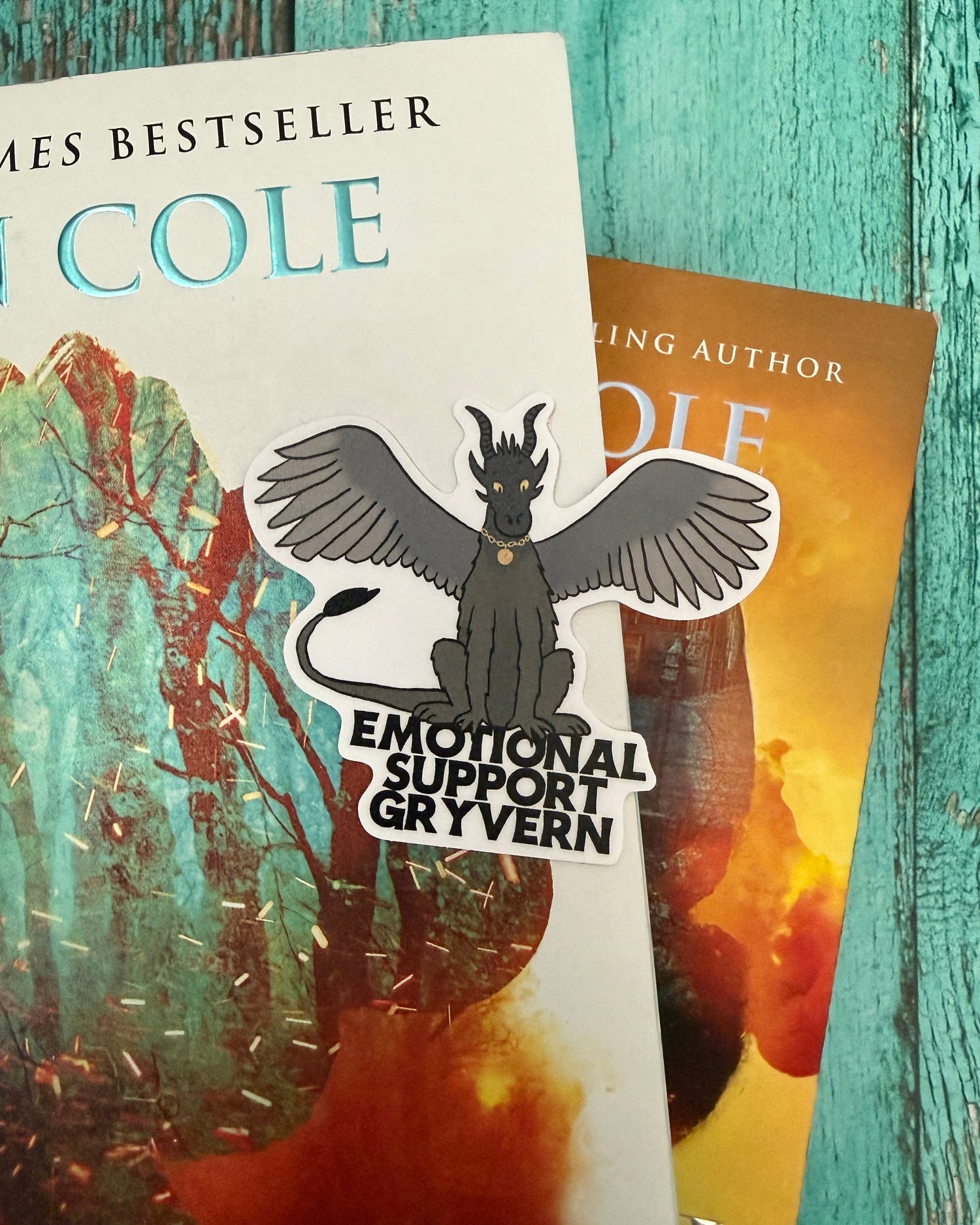 Sorae emotional support gryvern sticker from Kindreds Curse Saga, Spark of the Everflame by Penn Cole