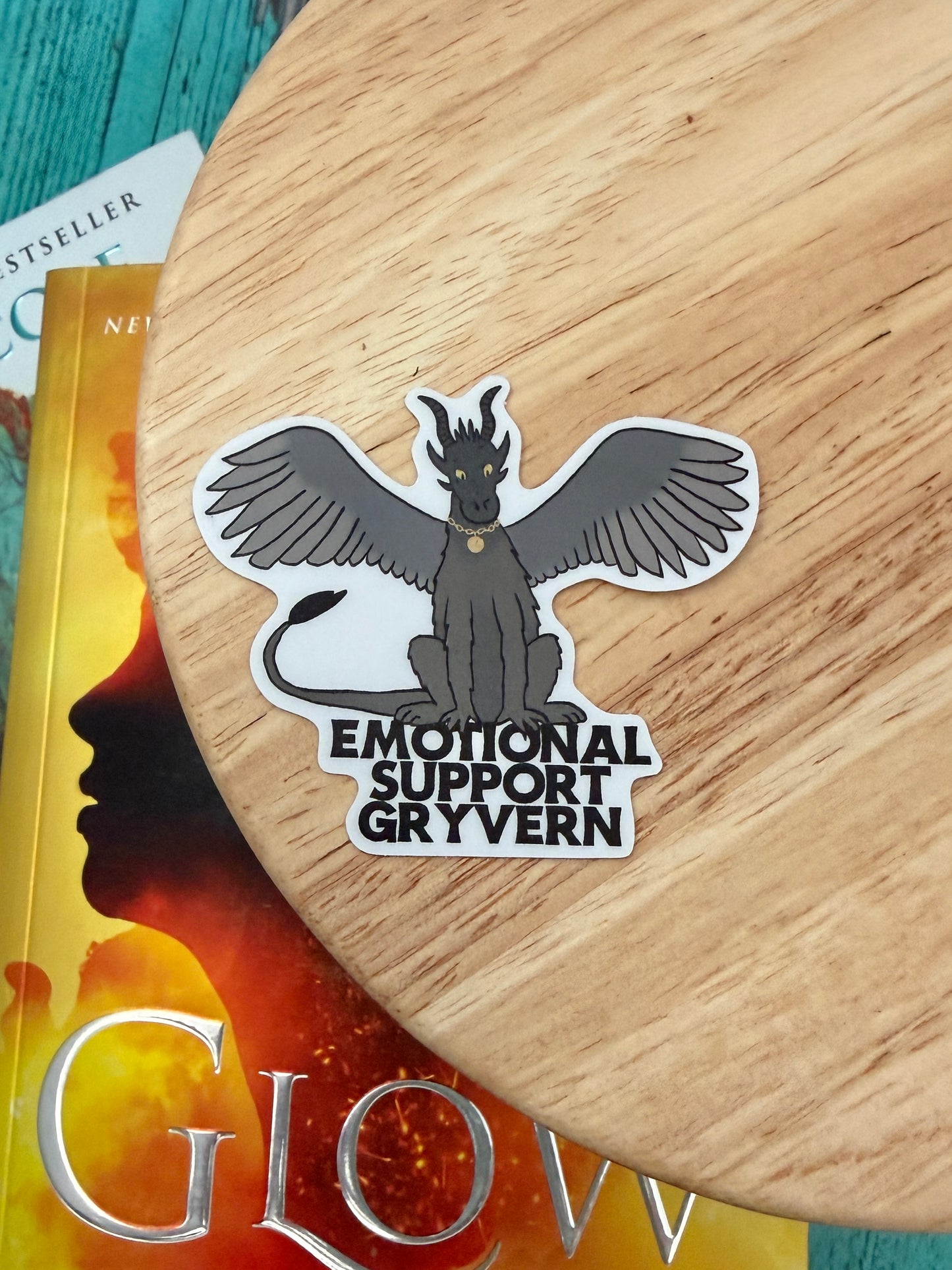Sorae emotional support gryvern sticker - The Kindred's Curse Saga