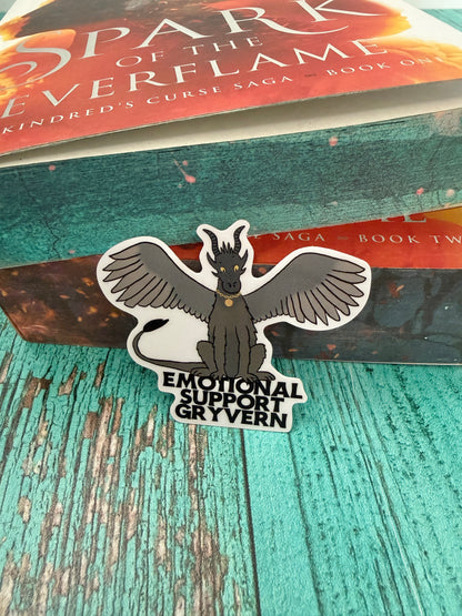 Sorae emotional support gryvern sticker - The Kindred's Curse Saga