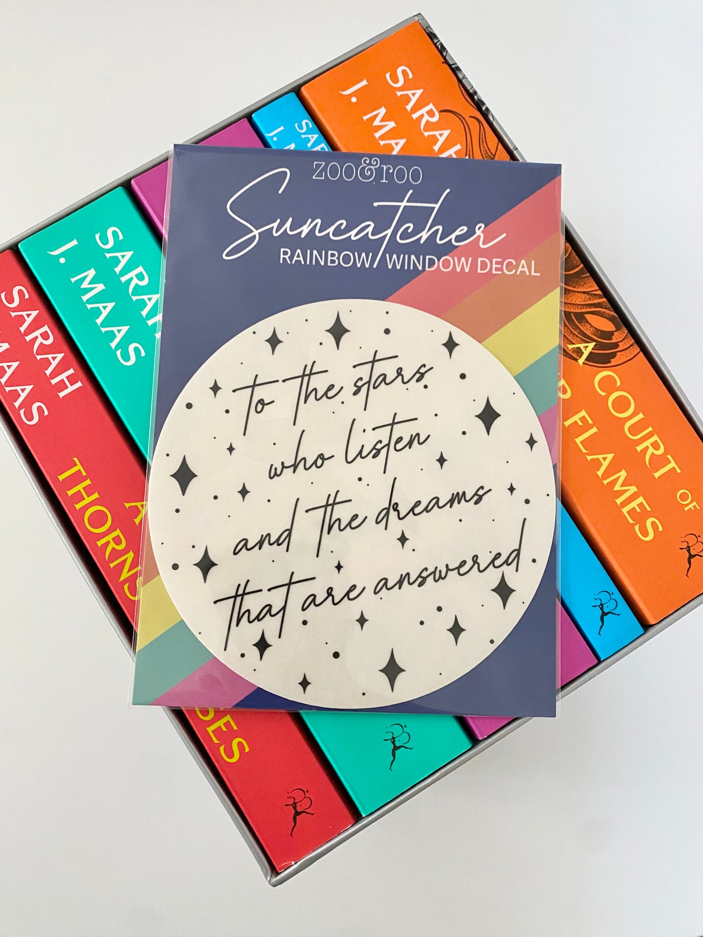 Stars who listen suncatcher rainbow prism window decal