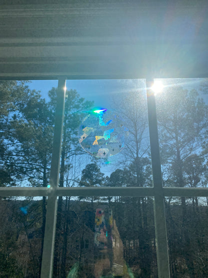 Stars who listen suncatcher rainbow prism window decal