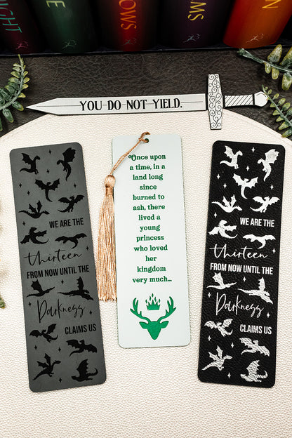 The Thirteen vegan leather bookmark
