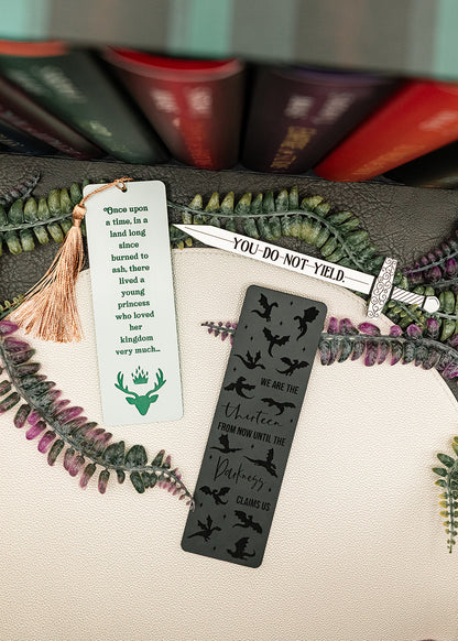 The Thirteen vegan leather bookmark