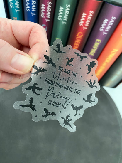 The Thirteen clear sticker