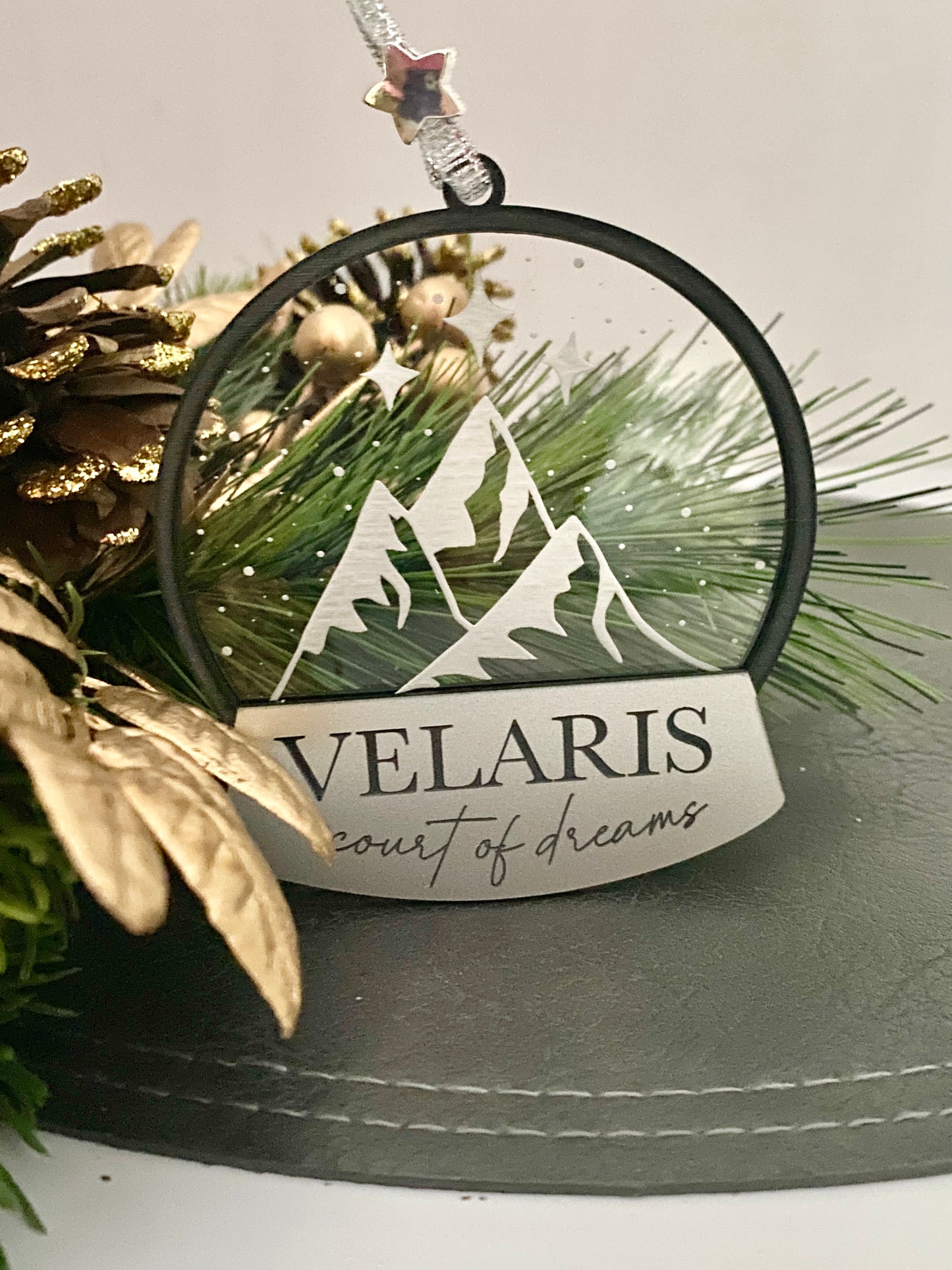 Velaris snowglobe acrylic ornament