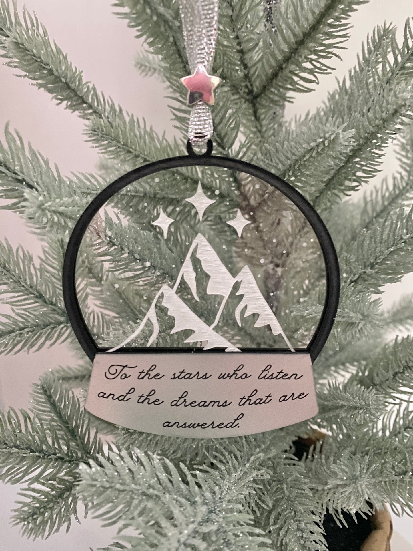 Velaris snowglobe acrylic ornament