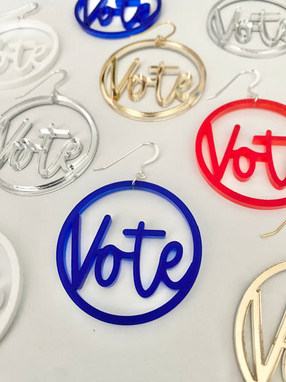 VOTE Acrylic Earrings