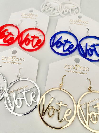 VOTE Acrylic Earrings