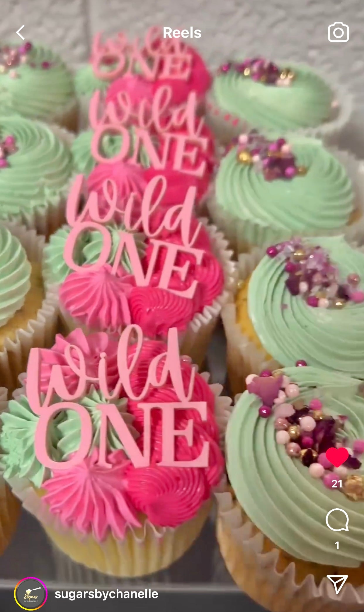 Wild One Cupcake Charms