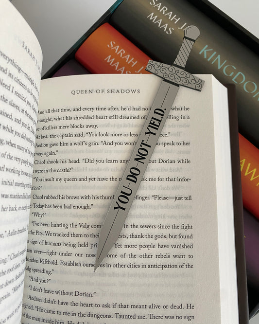 Do not yield sword bookmark