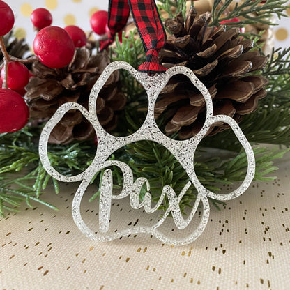 Angel pawprint ornament