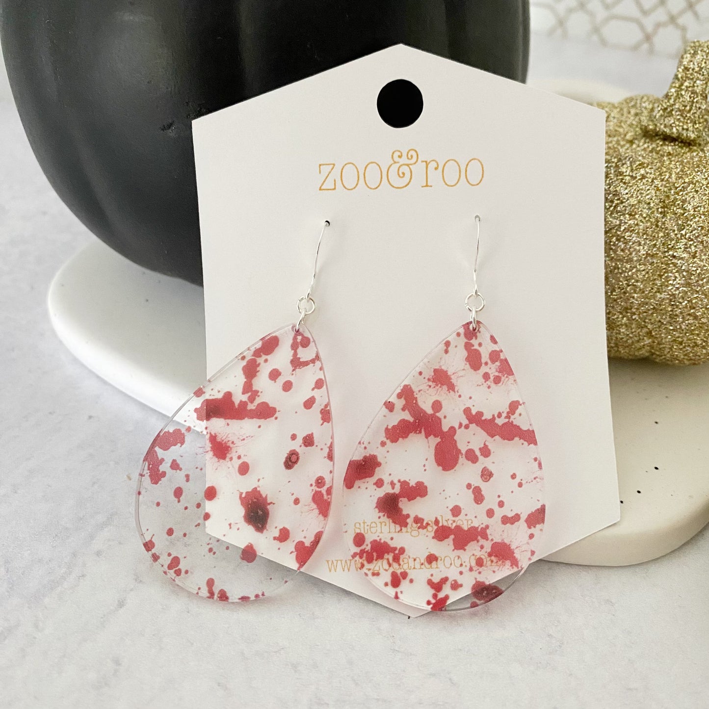 Bloody teardrop earrings