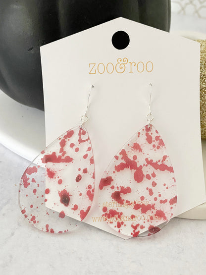 Bloody teardrop earrings