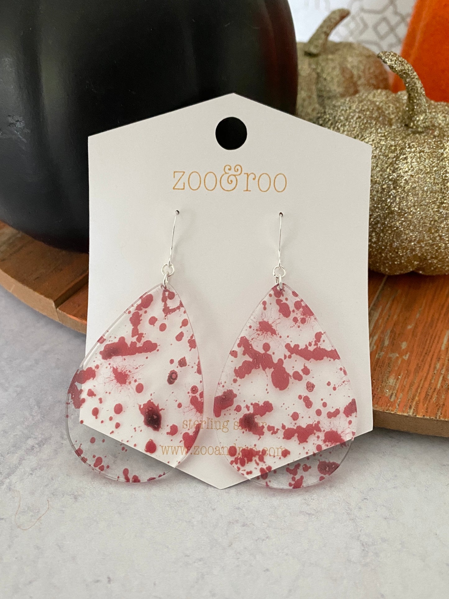 Bloody teardrop earrings