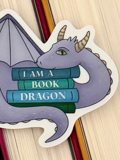 Book dragon sticker