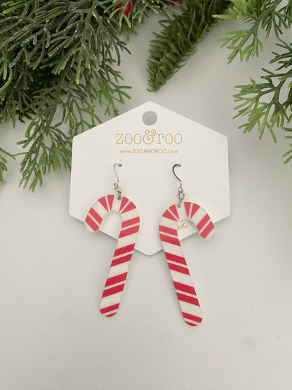 Candy cane earrings