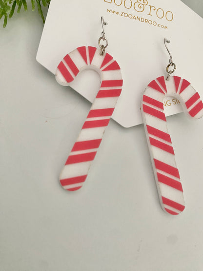 Candy cane earrings